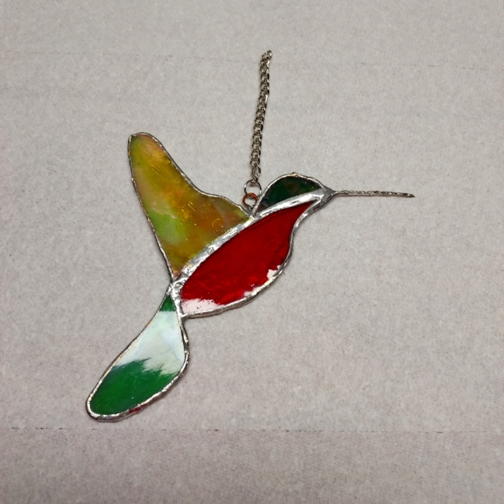 Stained glass humming bird